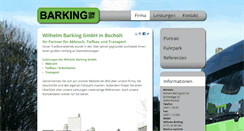 Desktop Screenshot of barking-gmbh.de